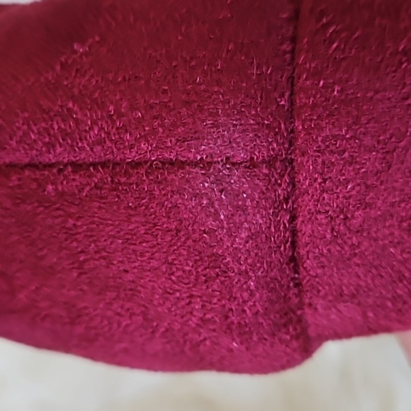 Katliu Red Faux Suede Heeled Boots NIB - Picture 12 of 14